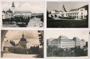 9 db RÉGI erdélyi városképes lap, hátoldalakon ragasztónyom / 9 pre-1945 Transylvanian town-view postcards, gluemarks on the backsides