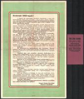 cca 1950 Vegyes politikai nyomtatvány tétel (Vegyipari Munkások Szakszervezete, Magyar Szocialista M...