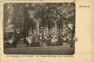 1906 Budapest XIII. Szent Margitsziget, alsó vendéglő, kert. Ganz Antal 22.