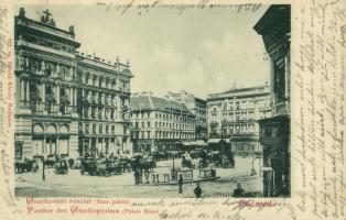 1900 Budapest V. Gizella tér (Vörösmarty tér), Haas palota, piac, Pesti Magyar Kereskedelmi Bank. Divald Károly 242.