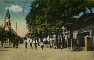 1923 Budapest XVII. Rákoscsaba, Piac tér, templom, Mózer György vendéglője