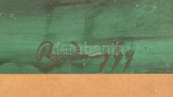 Rudnay jelzéssel: Magányos fa. tempera, papír, üvegezett keretben, 26×36 cm