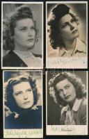 Karády Katalin (1910-1990)  színésznő aláírása 10 db fotón