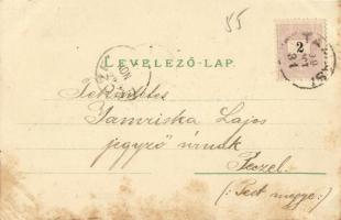 1899 Tamási, Tolna-Tamási; Miklósvár, Vadaskert, Takarékpénztár. Kiadja Jeruzsálem Ede 1999. Art Nou...