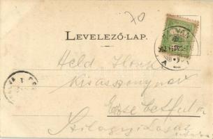 1902 Hatvan, Református templom, Katolikus kör, Izraelita templom, zsinagóga. Kiadja Hoffmann M. L. ...