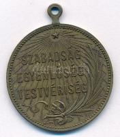 1894. "Kossuth Lajos / Szabadság, Egyenlőség, Testvériség 1848" Cu emlékérem füllel (28mm)...