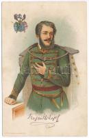 1894. "Kossuth Lajos / Szabadság, Egyenlőség, Testvériség 1848" Cu emlékérem füllel (28mm)...