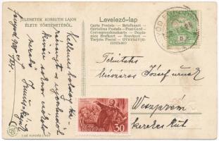 1894. "Kossuth Lajos / Szabadság, Egyenlőség, Testvériség 1848" Cu emlékérem füllel (28mm)...