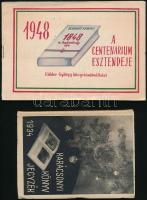 1934-1948 Vegyes könyves prospektus tétel, 4 db: Singer és Wolfner Karácsonyi Könyvjegyzék (1934), Szent István-Társulat könyvei (1941), Turul karácsonyi könyvei (1943), Káldor György Könyvkiadóvállalat (1948.)