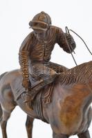 Jelzés nélkül: Zsoké. Bronz, talapzaton, m: 25 cm, h: 26 cm