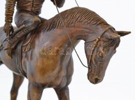 Jelzés nélkül: Zsoké. Bronz, talapzaton, m: 25 cm, h: 26 cm