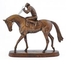 Jelzés nélkül: Zsoké. Bronz, talapzaton, m: 25 cm, h: 26 cm