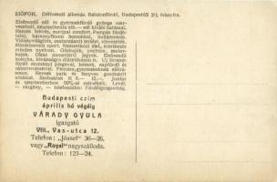 Siófok, Balaton fürdő, fürdőzők, magyar zászló, hátoldalon reklám (EK)