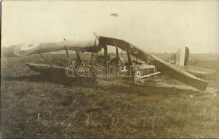 Első világháborús osztrák-magyarok által szétlőtt orosz repülőgép / WWI Austro-Hungarian (K.u.K.) military, destroyed Russian aircraft. photo