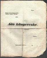 1852-1889 3 db adókönyvecske német és magyar nyelven