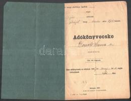 1852-1889 3 db adókönyvecske német és magyar nyelven