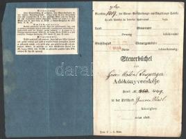 1852-1889 3 db adókönyvecske német és magyar nyelven