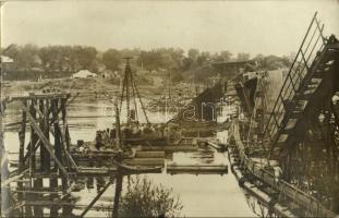 ~1917 Novogeorgievsk, Modlin; lerombolt híd / WWI K.u.K. (Austro-Hungarian) military, destroyed bridge. photo