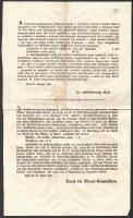 1851 Pest, Az adóbiztosság által kiadott kétnyelvű tájékoztató kereseti adó ügyében
