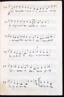 Vass Lajos (1924-1992) Erkel-díjas zeneszerző, karnagy egy saját kézzel írt kottája, Borúra derű, 2 ...