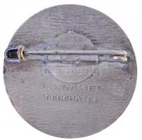 Svájc 1954. "FIFA 1904-1954" Nemzetközi Labdarúgó-szövetség zománcbetétes, bronzozott fém ...