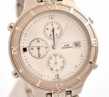 Yves Saint Laurent alarm chronograph férfi kvarc óra. Működő, jó állapotban, elemmel, fém szíjjal d:...