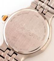 Yves Saint Laurent női kvarc óra. Működő, jó állapotban, fém szíjjal, elemmel d:25 mm