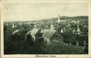 1936 Balatonfüred, látkép, templom (fl)