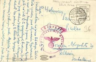 1940 Tápiógyörgye, Dr. Györgyey kastélya. László Jenő kiadása + "Geprüft Oberkommando der Wehrm...