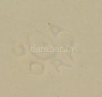 Iparművészeti vállalatos Gorka zodiákus tál, mázas festett kerámia, jelzett, apró kopásnyomokkal, m:...