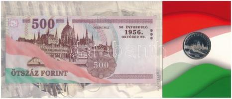 2006. 50Ft Cu-Ni "1956-os forradalom" első napi veret + 500Ft "EB" bankjegy &quo...