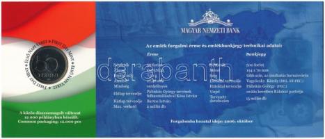 2006. 50Ft Cu-Ni "1956-os forradalom" első napi veret + 500Ft "EB" bankjegy &quo...