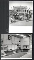 cca 1968 Keleti nyitás anno - magyar műszeripari kiállítás Bombayben, Indiában, 7 db hátoldalon pecsételt fotó, szép állapotban, 20×15 cm