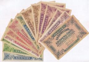 1946. 18db-os vegyes magyar adópengő bankjegy tétel, közte fordított címeres is T:II,III,III-