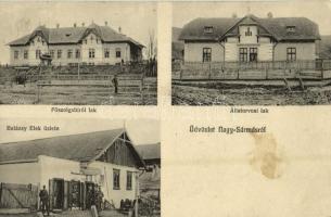 1913 Nagysármás, Sarmasu; Főszolgabírói és állatorvosi lak, Balázsy Elek üzlete. Adler fényirda 1910. / shop, houses of the judge and the veterinarian