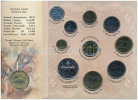 1998. 50f-200Ft (10xklf) forgalmi sor dísztokban + 1998. 100Ft alpakka "1848-1849. Szabadsághar...