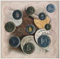 1998. 50f-200Ft (10xklf) forgalmi sor dísztokban + 1998. 100Ft alpakka "1848-1849. Szabadsághar...