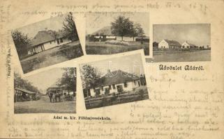 1906 Ada, M. kir. földmívesiskola. Berger L. kiadása / agriculture school