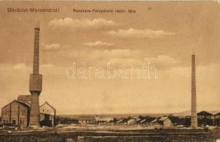 Marzsina, Marschina, Margina; Ruszkatő Falepároló részvénytársaság gyára. Pangl József kiadása / vinegar factory, wood-distillation plant (fa)