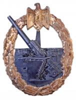 Német Harmadik Birodalom 1941-1945. Tengerészeti Tüzérjelvény fém replika T:2  German Third Reich 1941-1945. Naval Artillery War Badge metal replica C:XF