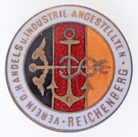 Németország DN VEREIN D. HANDELS U. INDUSTRIE ANGESTELLTEN - REICHENBERG zománcozott gomblyukjelvény (28mm) T:1- Germany ND VEREIN D. HANDELS U. INDUSTRIE ANGESTELLTEN - REICHENBERG enamelled buttonhole badge (28mm) C:AU