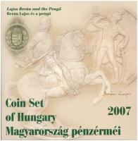 2007. 1Ft-100Ft (8xklf) Berán Lajos és a pengő forgalmi sor, benne Berán Lajos és a pengő Ag emlékérem (10g/0.999/27mm) T:BU Adamo FO41.3