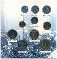 1996. 10f-100Ft (10xklf) "50 éves a forint" forgalmi sor dísztokban T:BU Adamo FO29