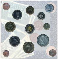 1997. 50f-200Ft (10xklf) forgalmi sor, benne 200Ft Ag "Deák", karton díszcsomagolásban T:B...