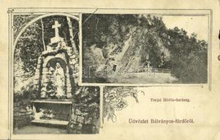 1911 Bálványosfürdő, Baile Balvanyos (Torja, Turia); Torjai Büdös-barlang / cave. Art Nouveau, floral (EK)
