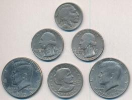 Amerikai Egyesült Államok 1937-1994. 5c-1$ (6xklf) T:2,2-
USA 1937-1994. 5 Cents - 1 Dollar (6xdiff...