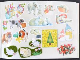 Nagy modern matricagyűjtemény, 8 füzetbe rendezve, különféle témákkal