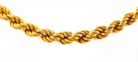 Arany (Au.) 14 k nyaklánc, jelzett, Kádár Jánosné hagyatéki árverési számlával, h:44 cm, nettó:16,2 ...