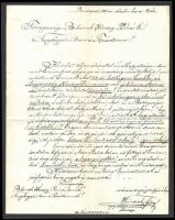 1901 Weinzierl József 1848-49-es tüzéri főhadnagy, a hősi branyiszkói csata részvevője, saját kézzel írt és aláírt egy oldalas üdvözlő levele Vaszary Kolos bíboros tíz éves működése alkalmából