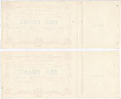 Belgium 1914. 1Fr "Gemeente Eename" (2x) sorszámkövetők, felhasználatlanok, ellenőrző ívve...